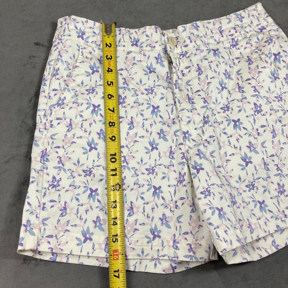 Jachs Girlfriend Floral Shorts Womens Large Purple White Cotton Modal - Picture 6 of 7